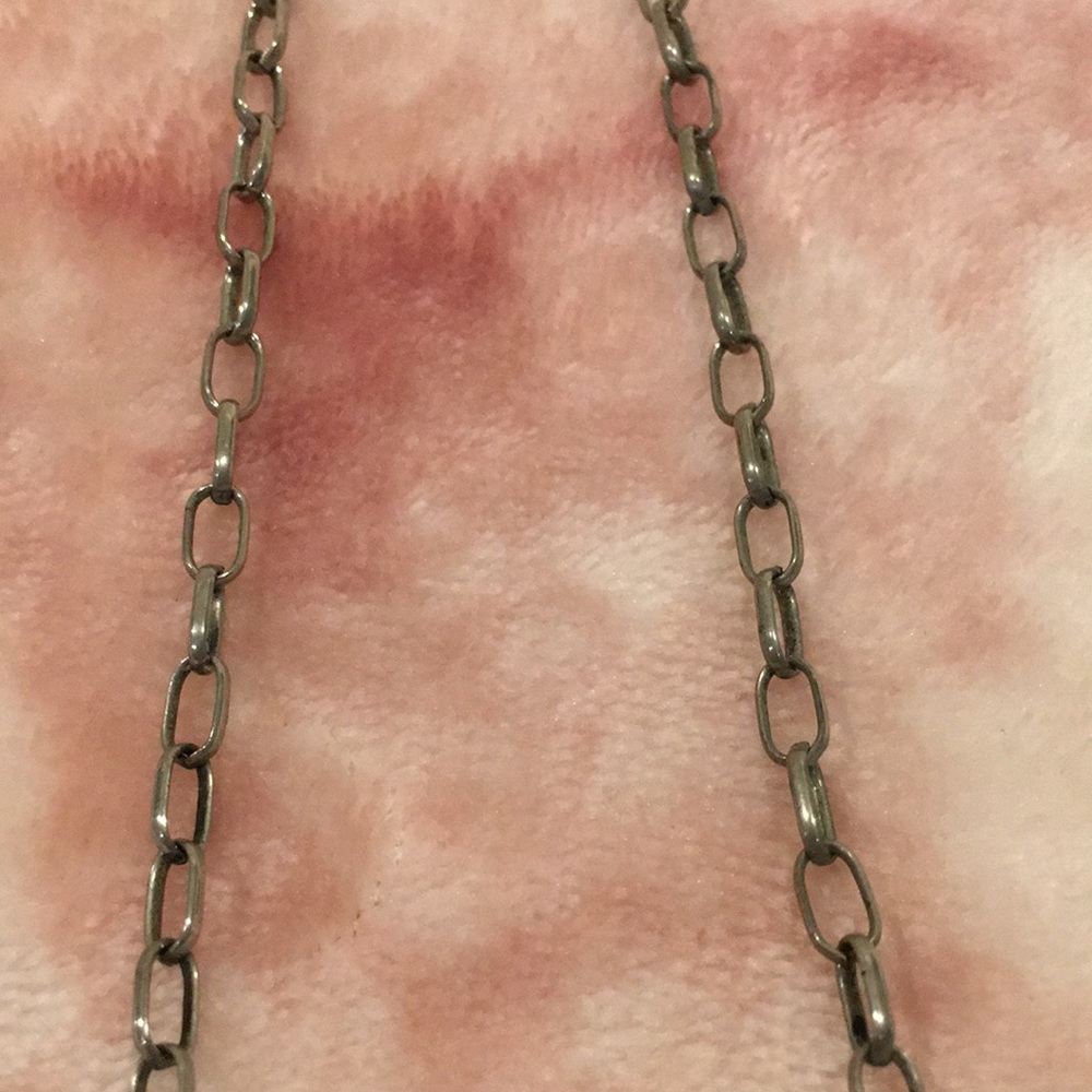 Rustic Vintage Metal Balls and Quartz Chip Chain Necklace Double strand Resale - Picture 5 of 14